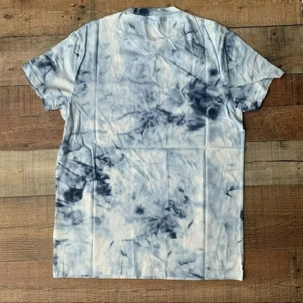 Hollister men’s size small tie dye blue and white short sleeve crew neck tshirt